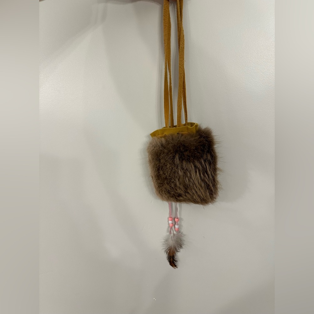 handmade real fur wallet